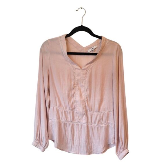 RO & DE Light Pink Boho Flowy Blouse - Picture 1 of 6
